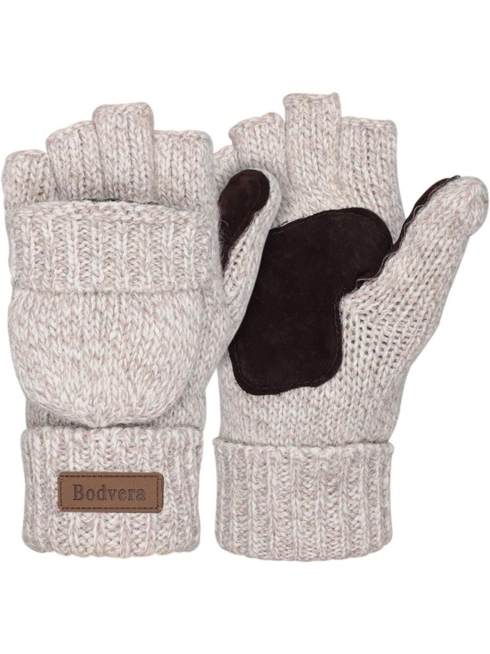 Cozy Thermal Fingerless Wool Gloves for Winter | Warm Knitted Convertible